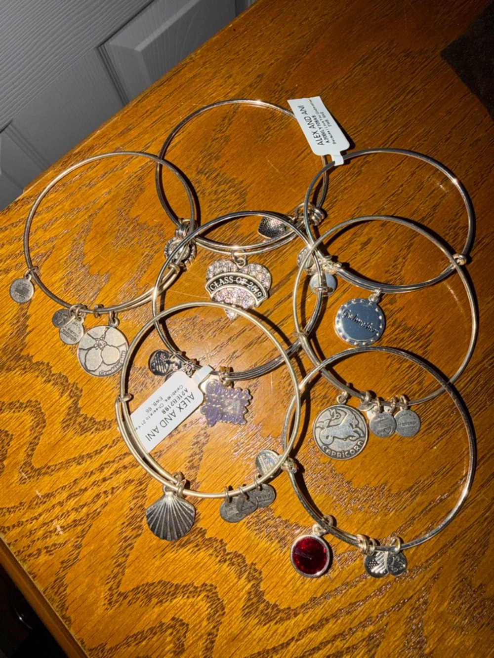 Alex and Ani Gold-Tone Charm Bangle Set with Assorted Charms